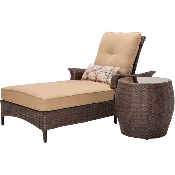 Hanover Gramercy 2-Piece Patio Chaise Lounge Set with Country Cork Cushions