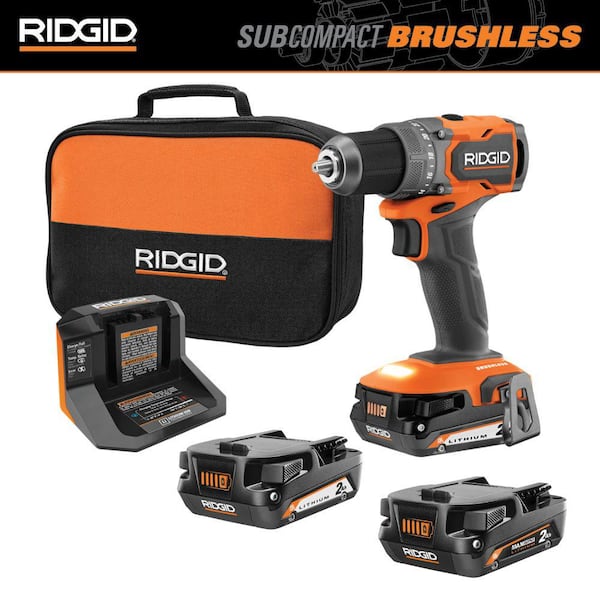 18V SubCompact Brushless 1/2 in. Drill/Driver Kit w/ (2) 2.0 Ah Batteries, Charger, Bag & 2.0 Ah MAX Output Battery