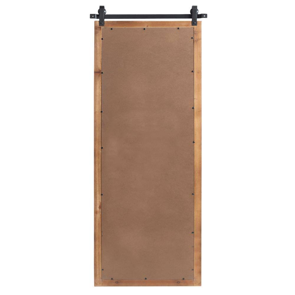 Rustic Brown Full Length Rectangular Wood Wall Mirror