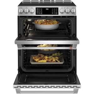 30 in. 5 Element Slide-In Double Oven Induction Range in Stainless Steel with Convection Cooking