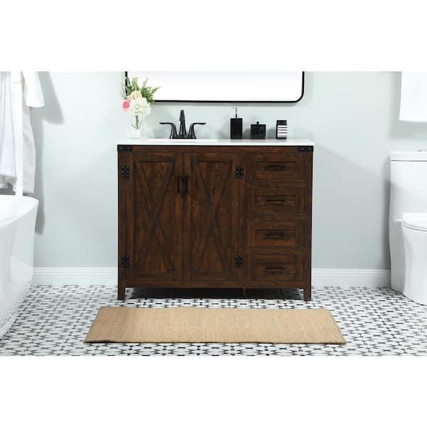Timeless Home 42 in. W x 19 in. D x 34 in. H Bath Vanity in