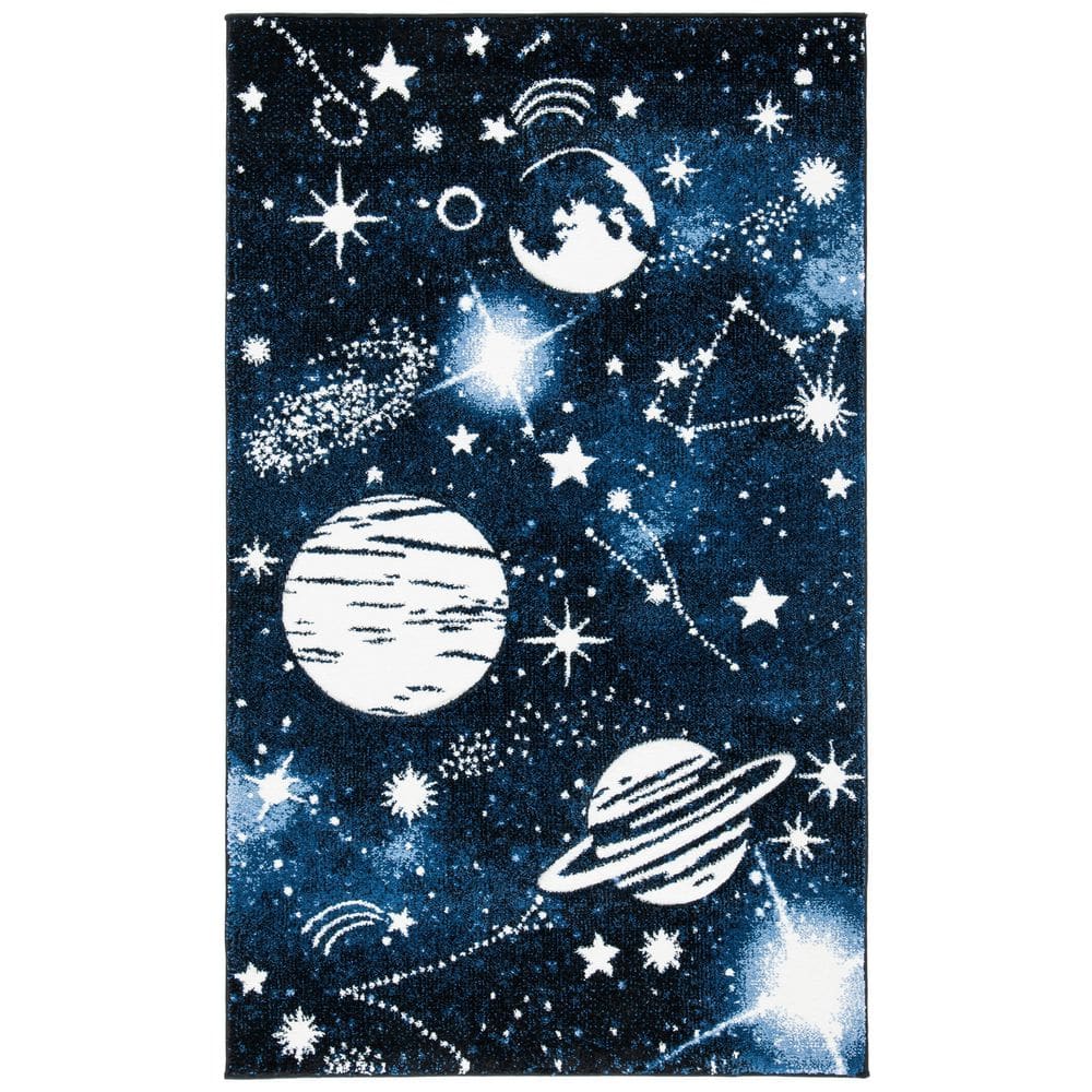 Carousel Kids 2 ft. x 4 ft. Dark Blue/Light Blue Galaxy Area Rug price history on PriceWatchPro