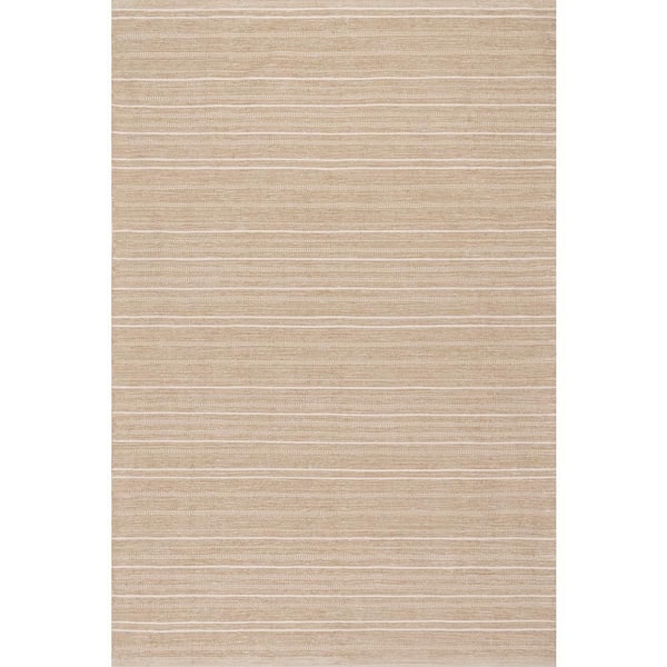 Skipper Stripe Handwoven Khaki 5 ft. x 7 ft. Outdoor Area Rug