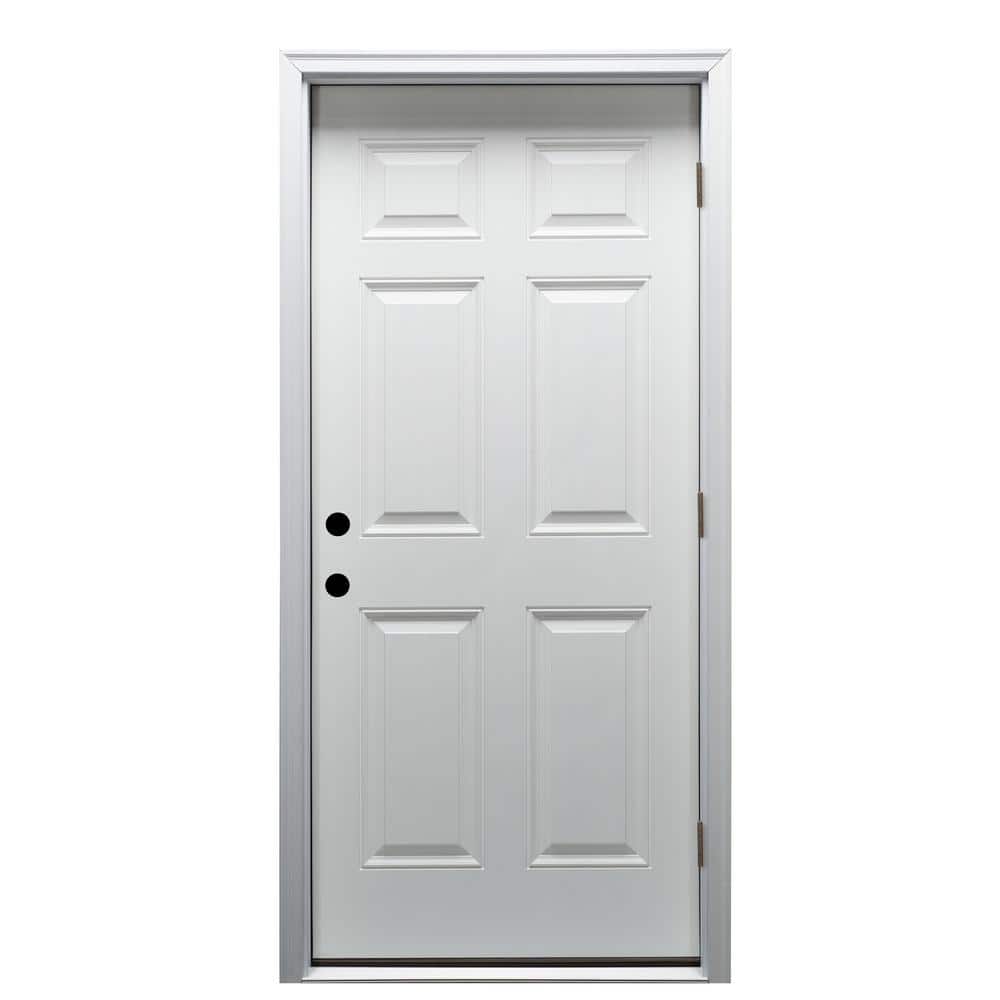 MMI DOOR 32 in. x 80 in. Left Hand/Outswing 6-Panel Classic Primed