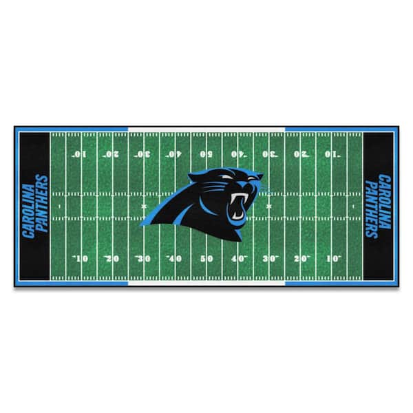 FANMATS Carolina Panthers 3 ft. x 6 ft. Football Field Runner Rug