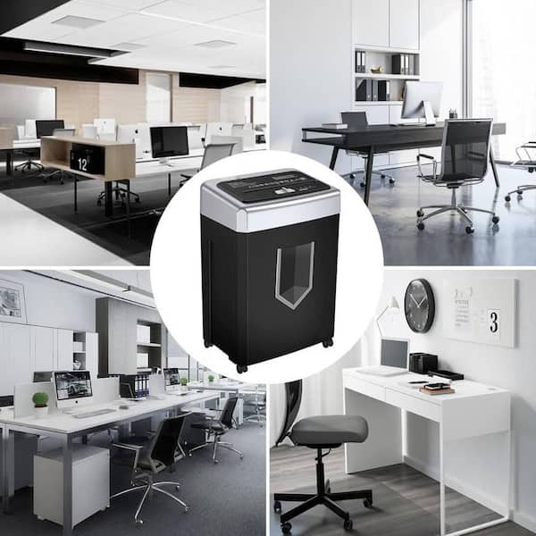 Yichuhaoxi 15-Sheet Office Paper Shredder, 40 Mins Heavy Duty