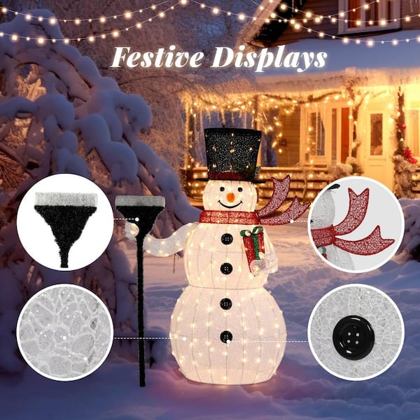 Karl home 59 in. White LED Snowman Christmas Yard Decor