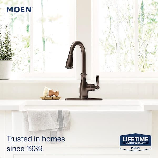 Brantford Single-Handle Pull-Down Sprayer Kitchen Faucet with Reflex and Power Boost in Oil Rubbed Bronze