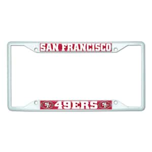 Universal Fit NFL - San Francisco 49Ers License Plate Frame - White