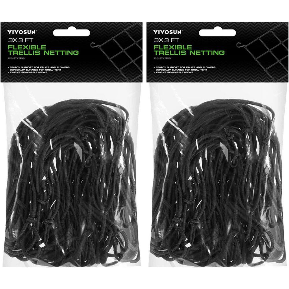 VIVOSUN 3x3 Ft Elastic Trellis Netting - Plant Support For Vegetables & Climbing Flowers