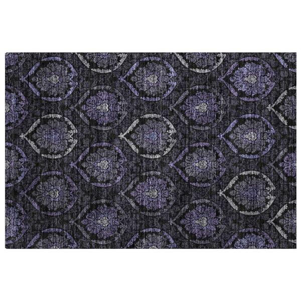 Dream Shag Premium Machine Washable Abstract ADS809 Purple 2 ft. x 3 ft. Accent Rug