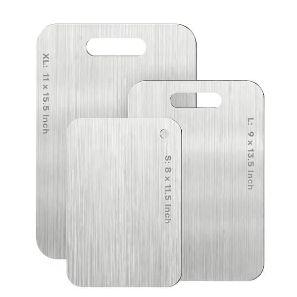 1 Piece 11.5 in. 100% Pure Titanium Cutting Board, Double Sided, Non Toxic, Durable, Dishwasher Safe Cutting Board