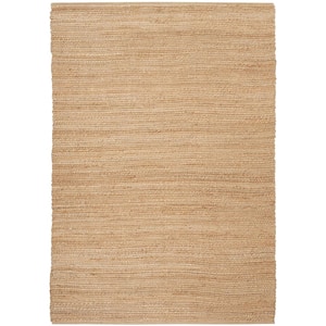 Natural Jute Bleached 6 ft. x 9 ft. Solid Contemporary Area Rug