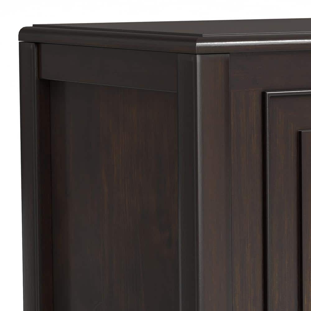 Chestnut Brown Solid Wood Storage Bench Trunk with Safety Hinges