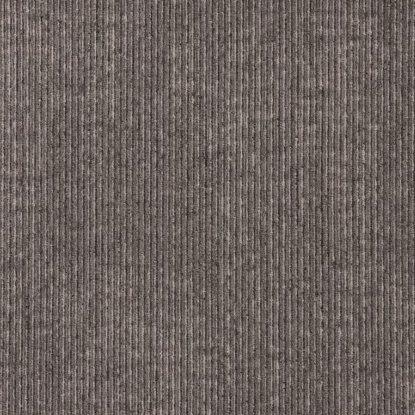 Mohawk Advance Single-Replay-Gray Com/Res 24 in. x 24 in. Glue-Down Carpet Tile Plank W/Cushion 1 Tiles/Case 1 sq. ft.