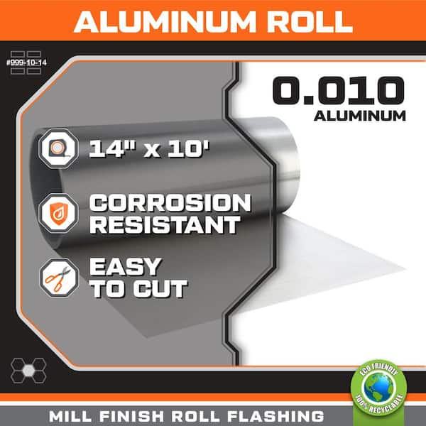 14 in. x 10 ft. Aluminum Roll Valley Flashing