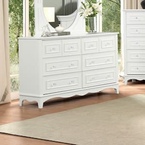 Underhill White 8-Drawer 59.5 in. Dresser