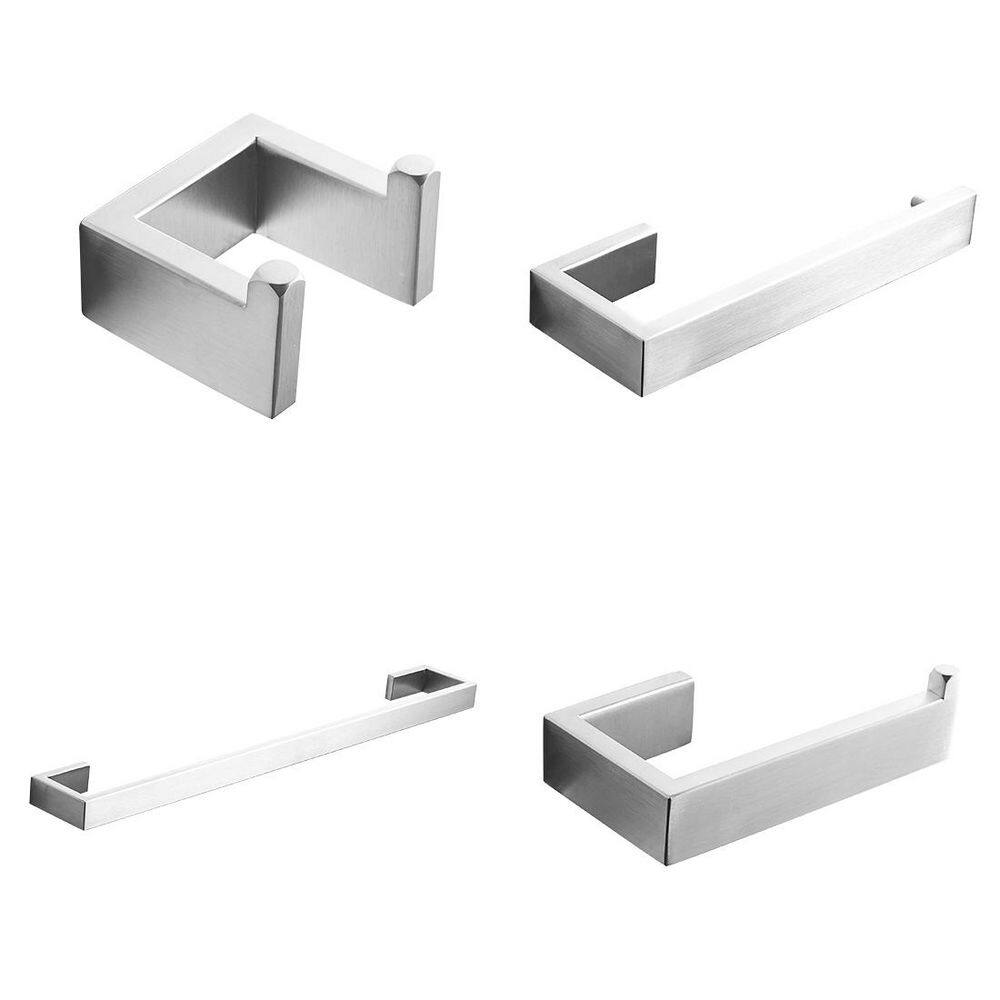 FLG 4-Piece Bath Hardware Set with Mounting Hardware in Brushed Nickel, including Paper/Towel Holder price history on PriceWatchPro