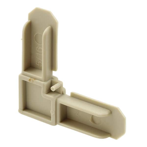 Prime-Line 5/16 in. x 3/4 in. Almond Plastic Screen Frame Corner (100-Pack)