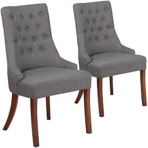 Gray Fabric Fabric Side Chair (Set of 2)