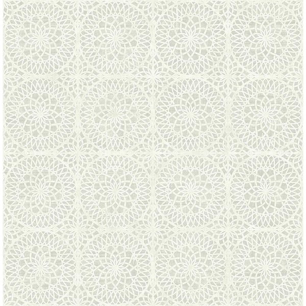 Kenneth James Twist Pewter Medallion Paper Strippable Roll (Covers 56.4 sq. ft.)