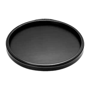 14 in. Stitched Black Round Serving Tray
