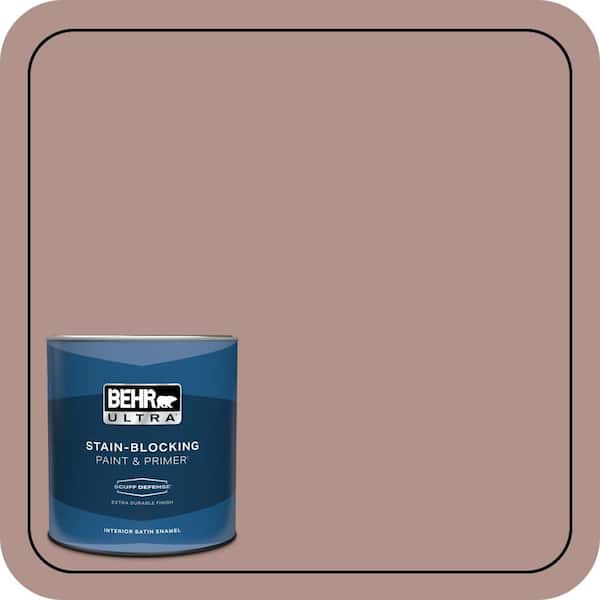 BEHR ULTRA 1 qt. #180F-4 Desert Willow Extra Durable Satin Enamel Interior Paint & Primer