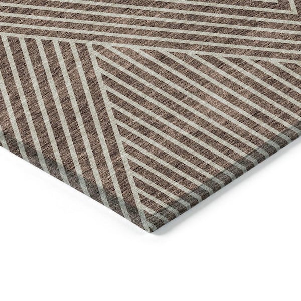 Chantille Machine Washable Indoor/Outdoor Abstract ACN937 Brown 2 ft. 3 in. x 7 ft. 6 in. Area Rug