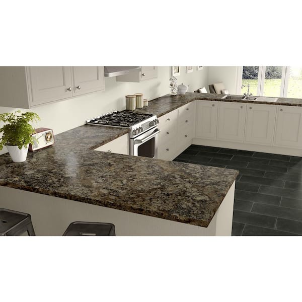 3 in. x 5 in. Laminate Sheet Sample in Winter Carnival with Premium Quarry