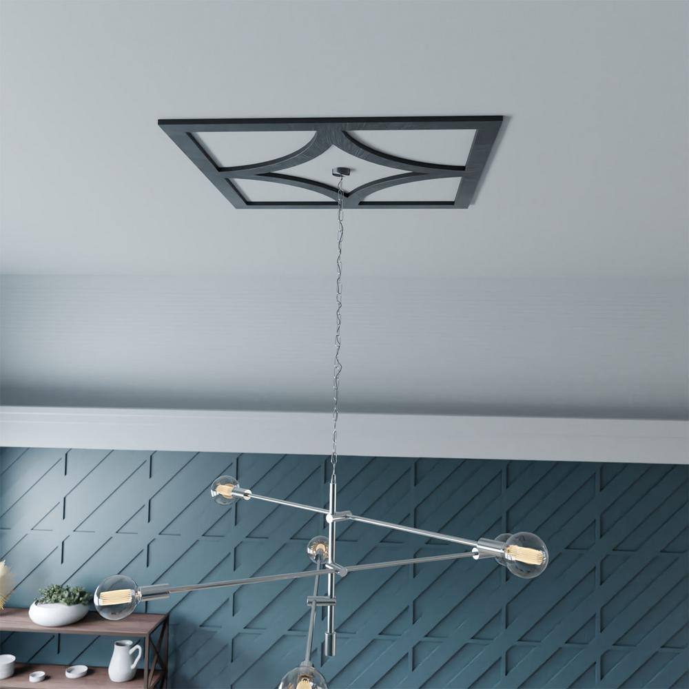 18" Antiqued Silver PVC Pierced Ceiling Medallion