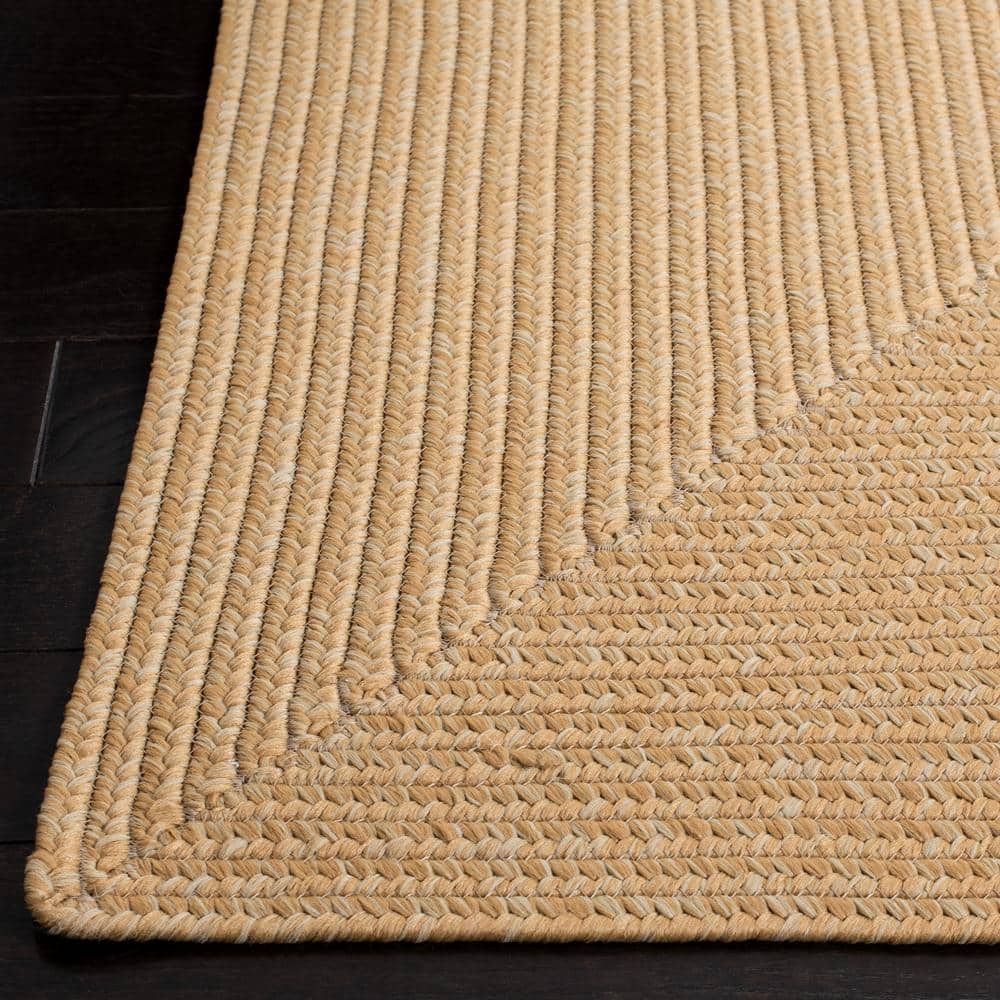 Elegant Handwoven Beige Synthetic Runner Rug 27" x 10"