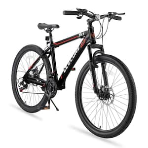 24 in. Orange Steel/Aluminum Frame Mountain Bike Shimano 21-Speed w/ Dual Disc Brakes & Front Suspension for Teenagers