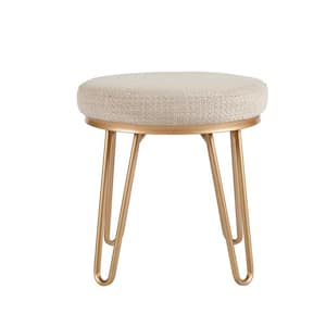 Beverly 18.75 in. Tan/Gold Wood Counter Stool