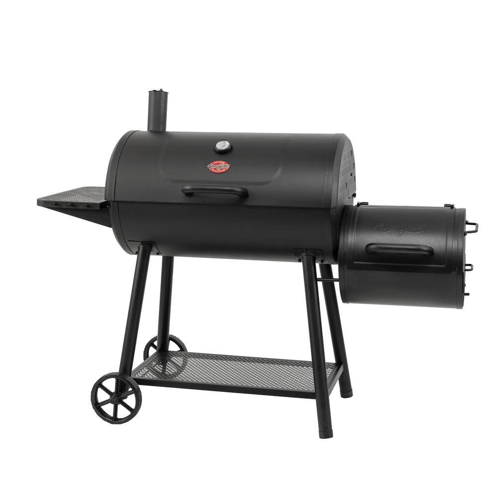 Smokin' Champ Charcoal Grill Offset Smoker in Black - 2