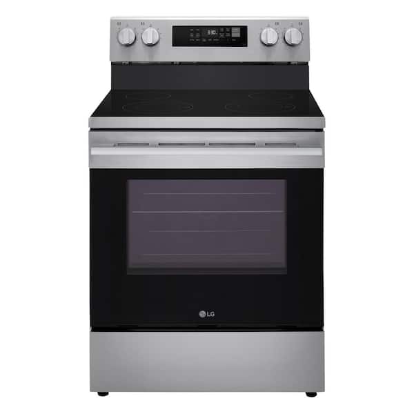 6.3 cu. ft. Electric Single Smart Oven Range with Air Fry, Convection, EasyClean and Premium Handle in Stainless Steel