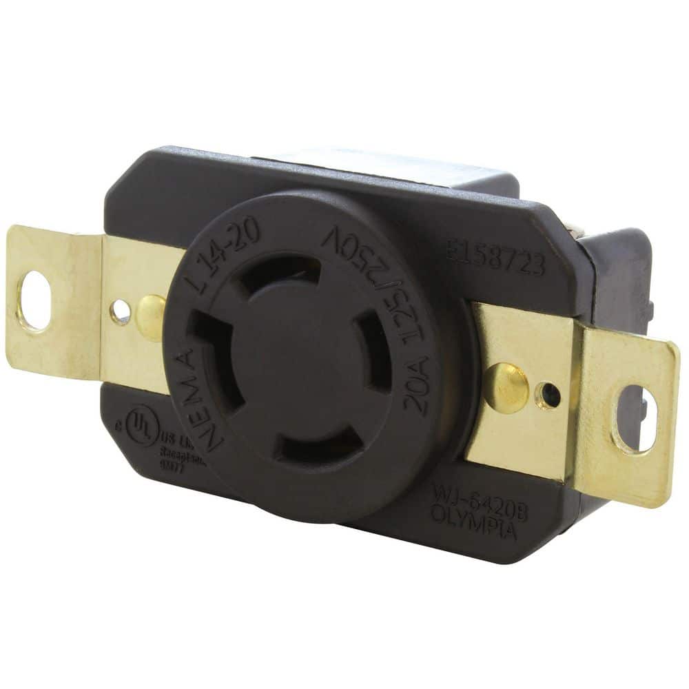 20A 125/250V NEMA L14-20R Flush Mount Locking Outlet Industrial Grade Receptacle price history on PriceWatchPro