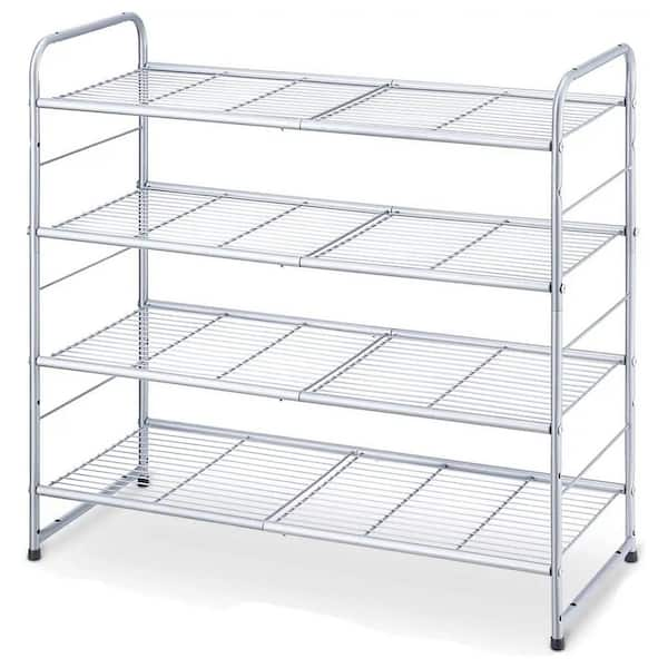 Silver discount shoe rack