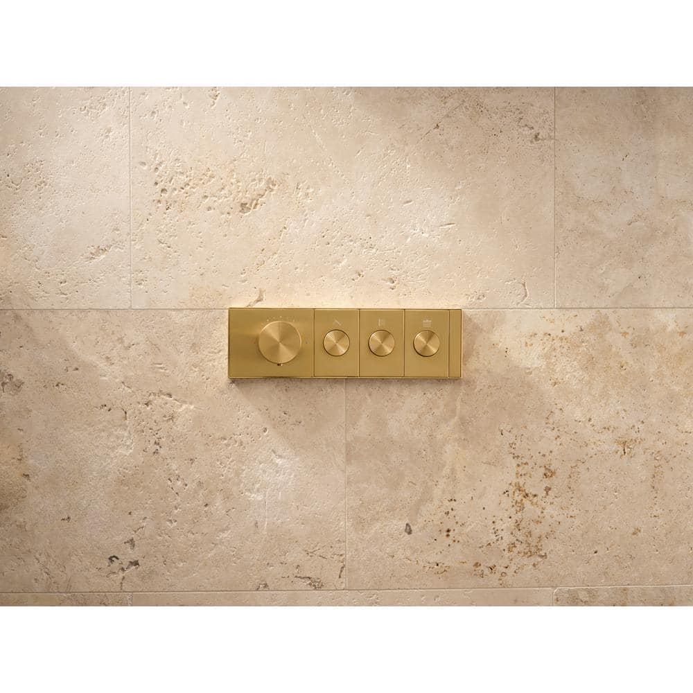 White Polished Chrome Thermostatic Valve Control Panel
