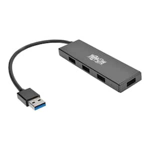 USB 3.0 4-Port SuperSpeed Ultra-Slim Hub, Black