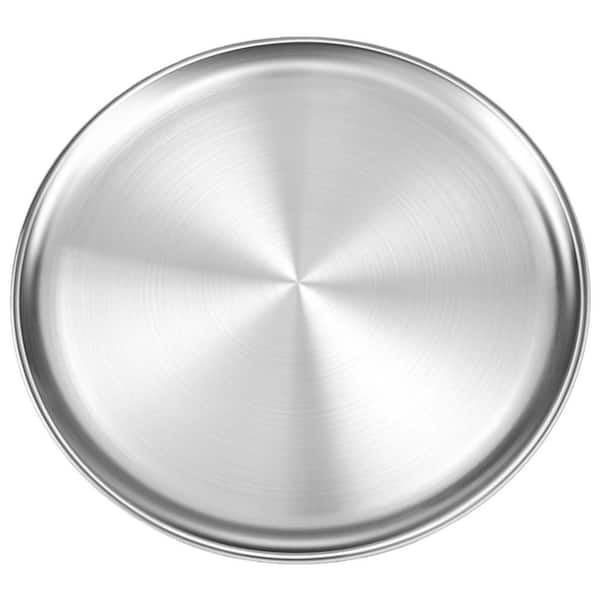 16 in. Stainless Steel Pizza Pan for Oven, Thick Round Pizza Plate, Pizza Baking Sheet, Easy Clean and Dishwasher Safe
