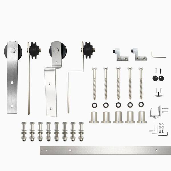 SEGAWE 6.6FT & 12FT Sliding Barn Door Hardware Kit – Smooth Steel Track & Rollers