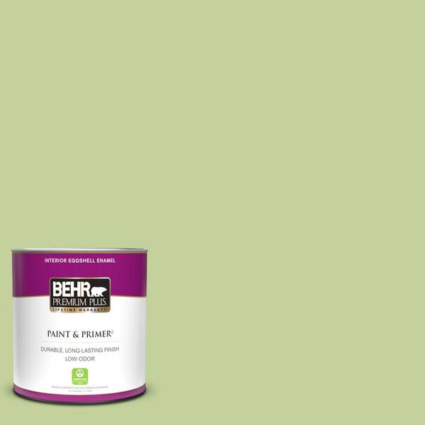 BEHR PREMIUM PLUS 1 qt. P3704 Cricket Field Eggshell Enamel Low Odor