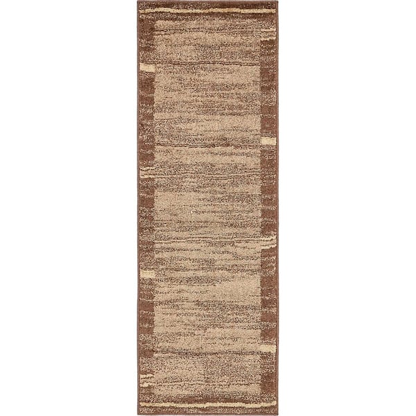 Unique Loom Autumn Foilage Brown 2' 0 x 6' 0 Runner Rug
