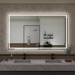 Spring 60 in. W x 36 in. H Rectangular Frameless LED Wall Bathroom Vanity Mirror
