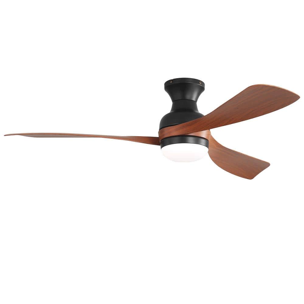 52 in. Red Brown Low Profile Standard Ceiling Fan with Dimmable Light and 6-speed Reversible Included price history on PriceWatchPro