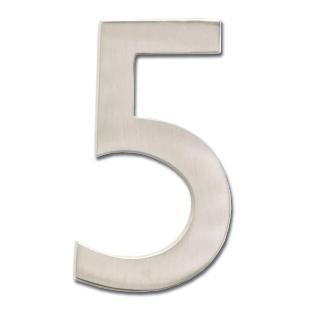 4 in. Satin Nickel Floating House Number 5 price history on PriceWatchPro