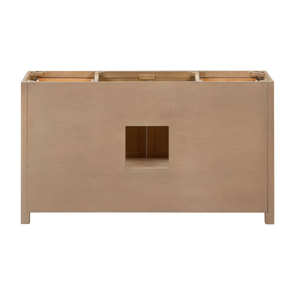 Modero 61-Inch Brushed Oak Single Vanity with White Stone Top