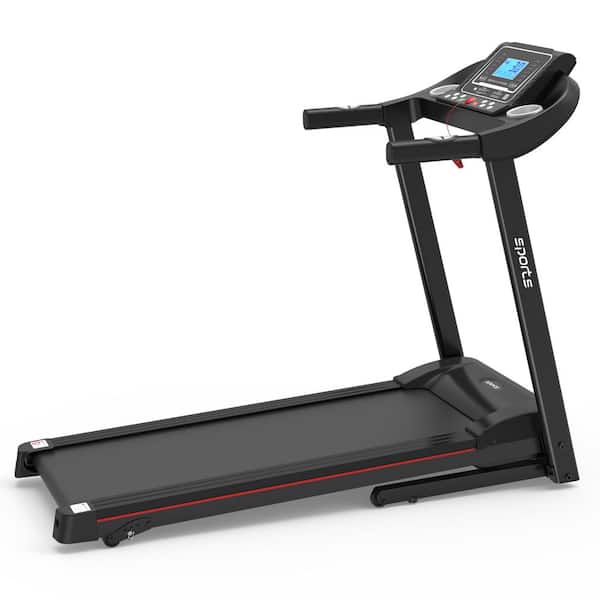 Fitshow App Home Foldable Treadmill w/ Incline 5 in. LCD Display Bluetooth Music and Hydraulic Folding for Space Saving