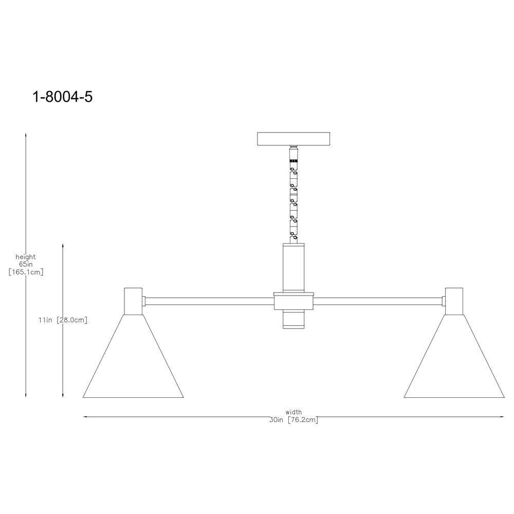 Noble Brass 5-Light Adjustable Metal Chandelier