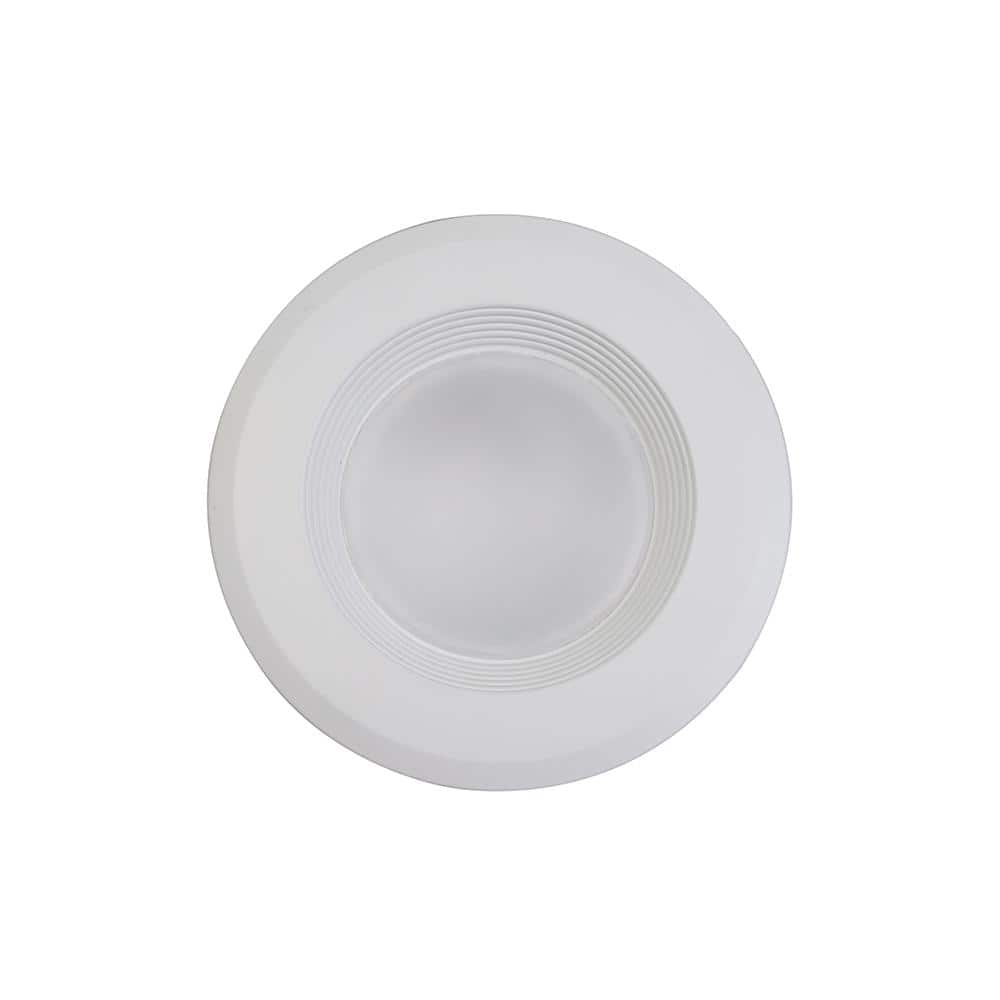 White Aluminum Circular LED Recessed Light Fixture